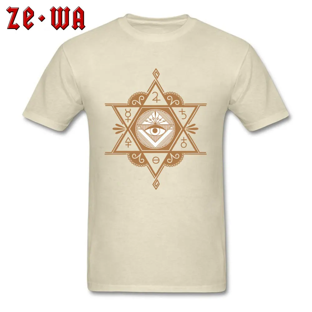 eye of the mysterious god Summer/Fall Pure Cotton O-Neck Tops Tees Short Sleeve Slim Fit Tops Tees On Sale Gift Top T-shirts eye of the mysterious god beige