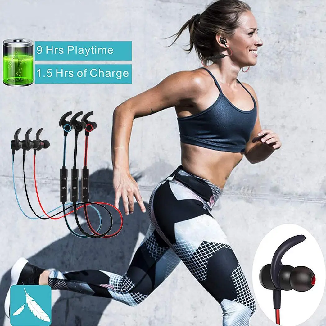 Стерео Bluetooth Mic 4 1 наушники общие Sweatproof со всеми наушниками 6 с 3 устройствами 7