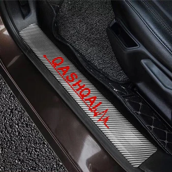 

Door Stickers Carbon Fiber Rubber for nissan qashqai j10 j11 juke Car Scuff Plate sticker Vinyl Decal sticker