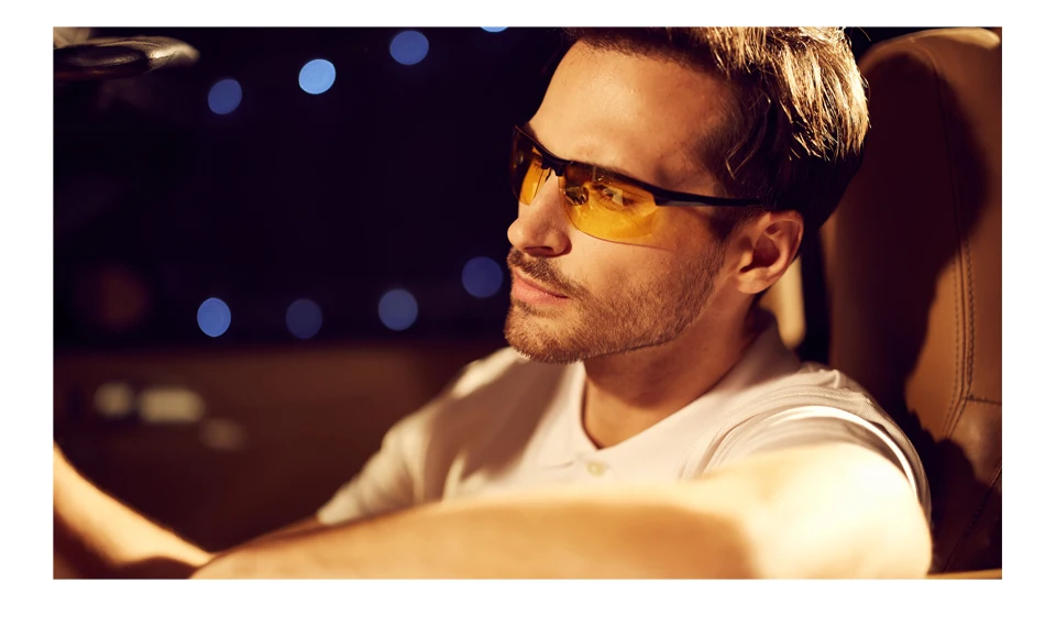Солнцезащитные очки для мужчин с антибликовым покрытием и оправой из алюминиево-магниевого сплава