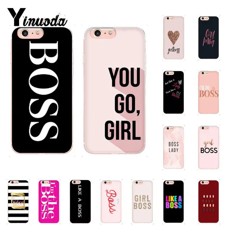 

Yinuoda Boss Girl Lady Newly Arrived Phone Case for iPhone 6S 6plus 7 7plus 8 8Plus X Xs MAX 5 5S XR 10