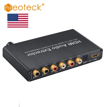 

(Send From US) Neoteck 4K DAC HDMI Audio Extractor with Volume Adjustment HDMI to Optical Spdif Toslink 5.1CH Audio Adapter