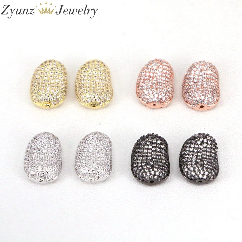 

10PCS ZYZ312-2712 Barrel Shape CZ Micro Pave Beads for Bracelet Necklace Making Jewelry Accessories