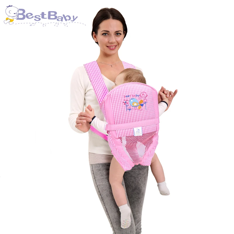 

Portable Baby Carrier Sling Summer air permeability Breathable Comfortable Cartoon Pouch Backpack Safety Kangaroo Bag Blue Pink