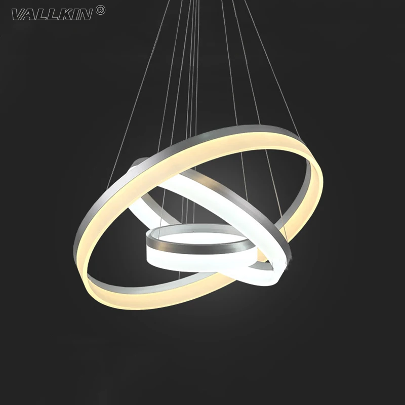 VALLKIN Ring circles modern led pendant lights for hotel room acrylic cerchio anello lampadario lighting lamp lamparas modernas