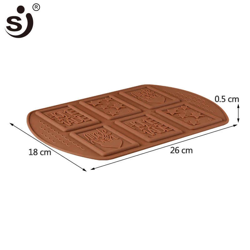 SJ 6 полости силиконовые формы для шоколада прямоугольник десерт выпечки печи безопасности конфеты кондитерские изделия Кухня украшения торта инструменты