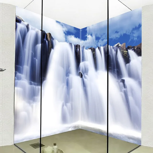 Nach Wandbild Tapete Flur Badezimmer Wasserfall Hintergrund 3D ... Nach Wandbild Tapete Flur Badezimmer Wasserfall Hintergrund 3D ...