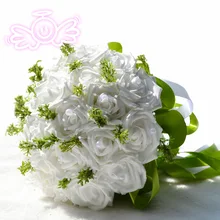 Красивый розовый свадебный цветок Букеты Свадебные искусственный цветок «Роза» букет невесты букеты D168