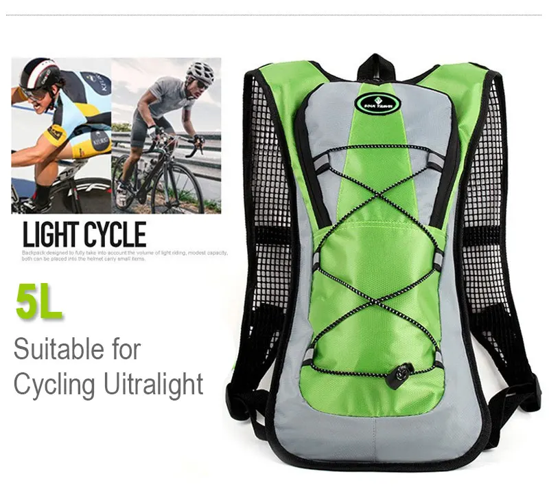 Большой Вместительный рюкзак для велоспорта, 2л сумка для воды, для спорта на открытом воздухе, кемпинга, сумка для воды, рюкзак для бега, сумка для мочевого пузыря, мягкая фляга