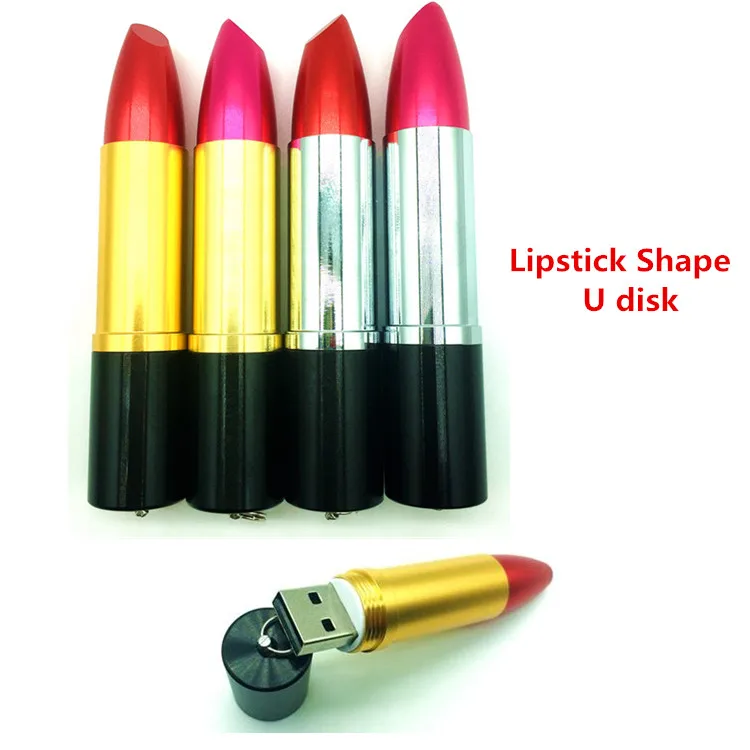 USB Flash Drive Fashion 4G 8GB 16GB 32GB 64G Lipstick Pendrive USB