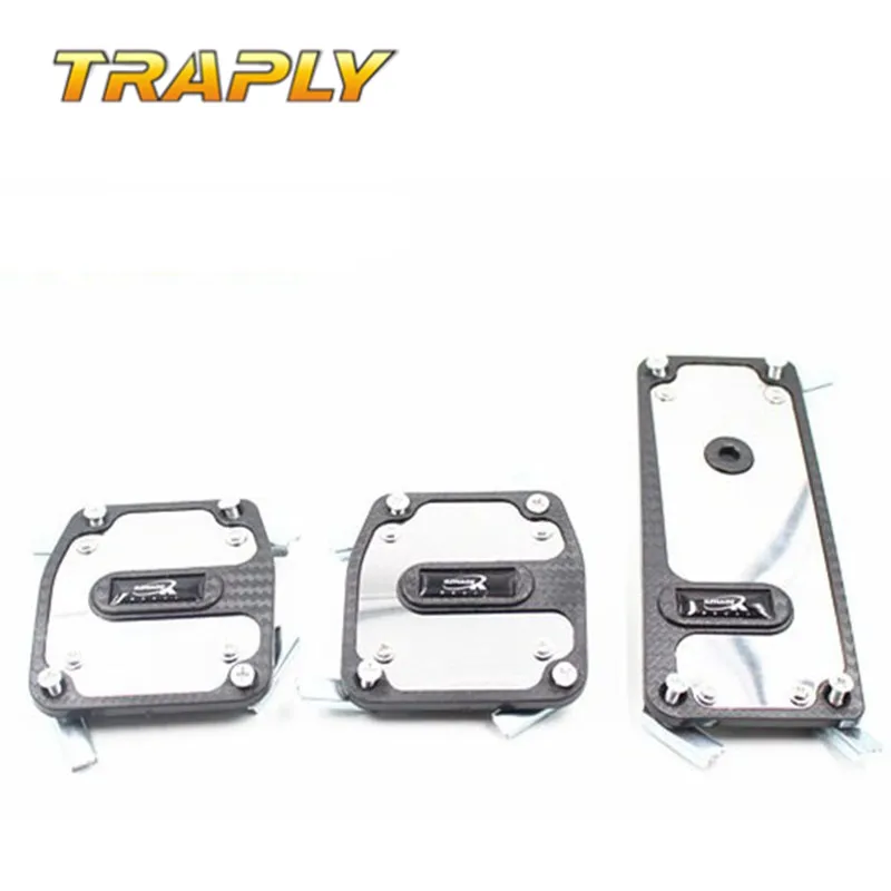 Universal 3Pcs/Set Universal Stainless Steel MT Pedal Pads For Racing
