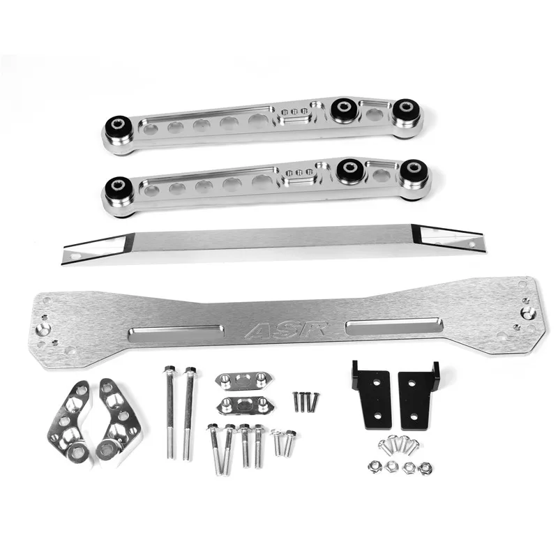 

1Set Car Suspension system Rear Lower Control Arm Subframe Brace Tie Bar Arms silver ASR Kit For Honda for Civic 96-00