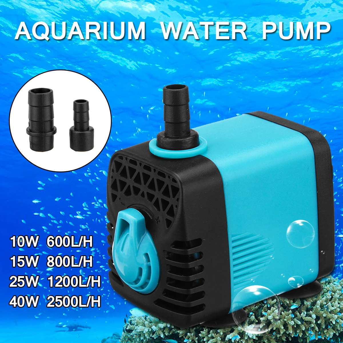 10W/15W/25W/40W Fish Tank Water Pumps Aquarium Submersible Water Pump