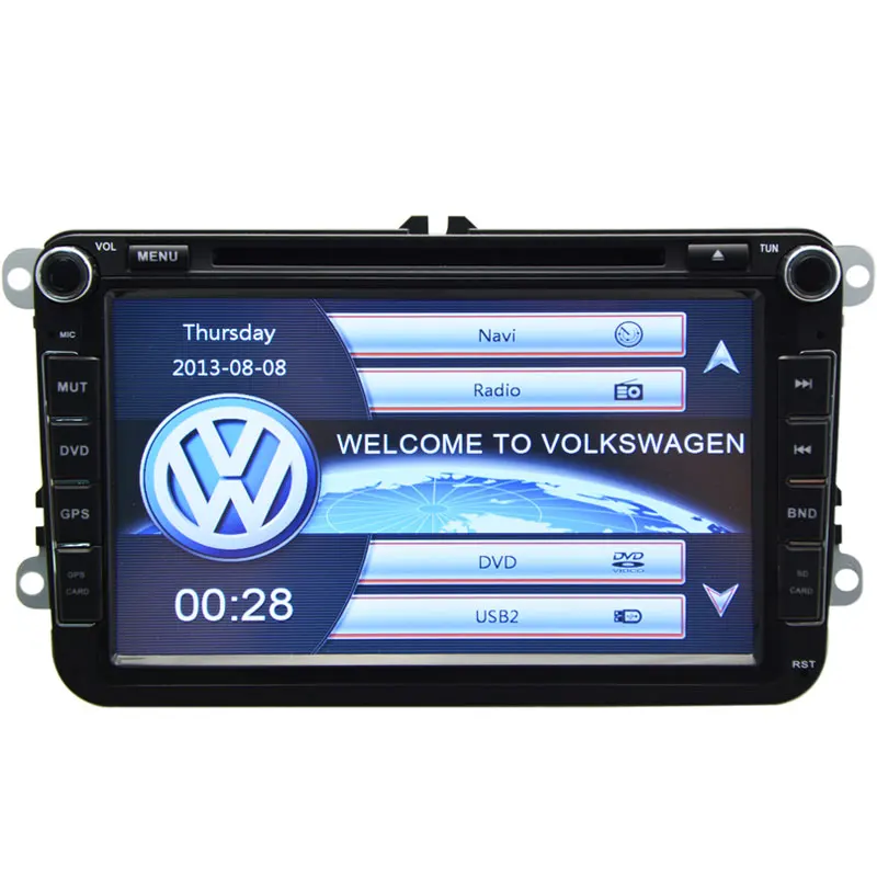 2 Din 8 дюймов dvd-плеер автомобиля для VW/POLO/Jetta/PASSAT/Golf/Skoda/Octavia/SEAT/LEON с радио gps навигационное Зеркало Ссылка Ipod RDS