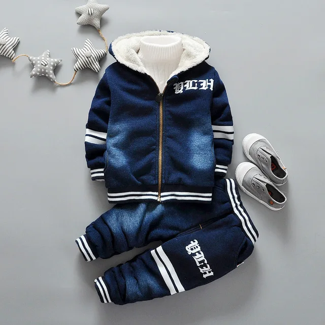 Baby Boy Girl Clothing Set velvet Toddler Clothes Winter Autumn