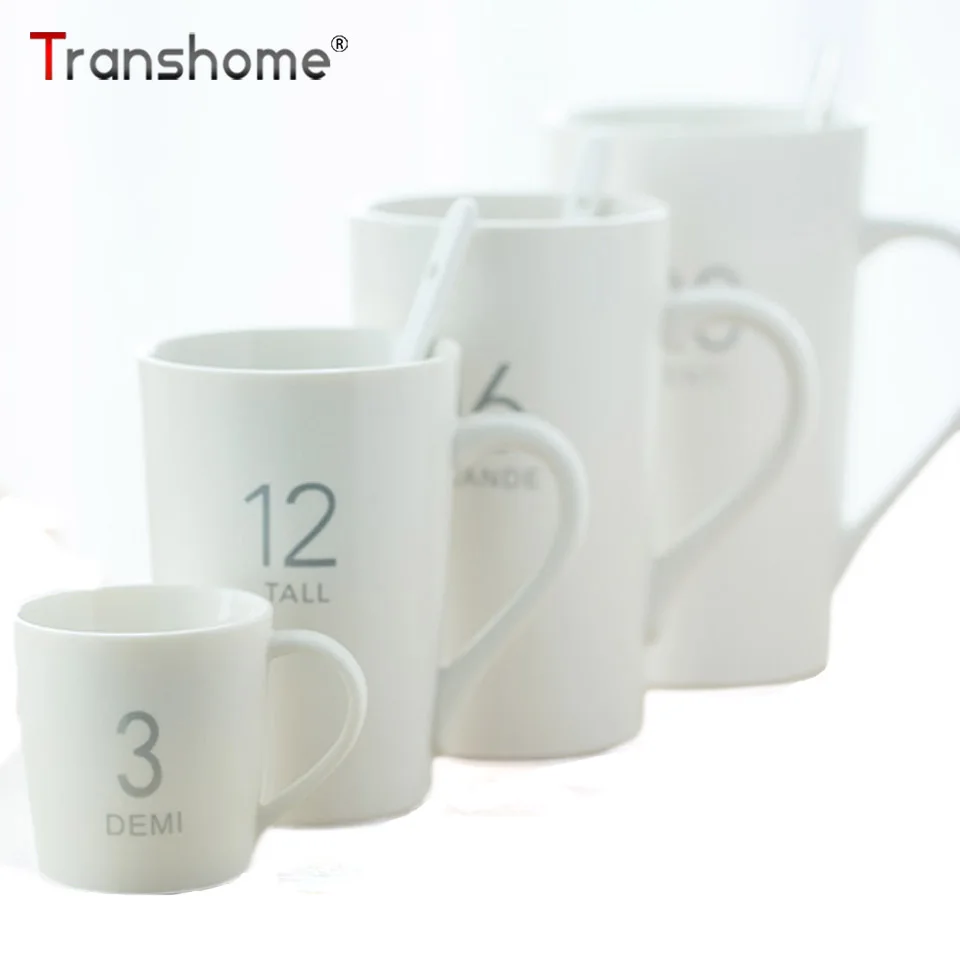 Transhome керамическая кофейная кружка 3 унции 12 унций Breif Питьевая чашка для чая
