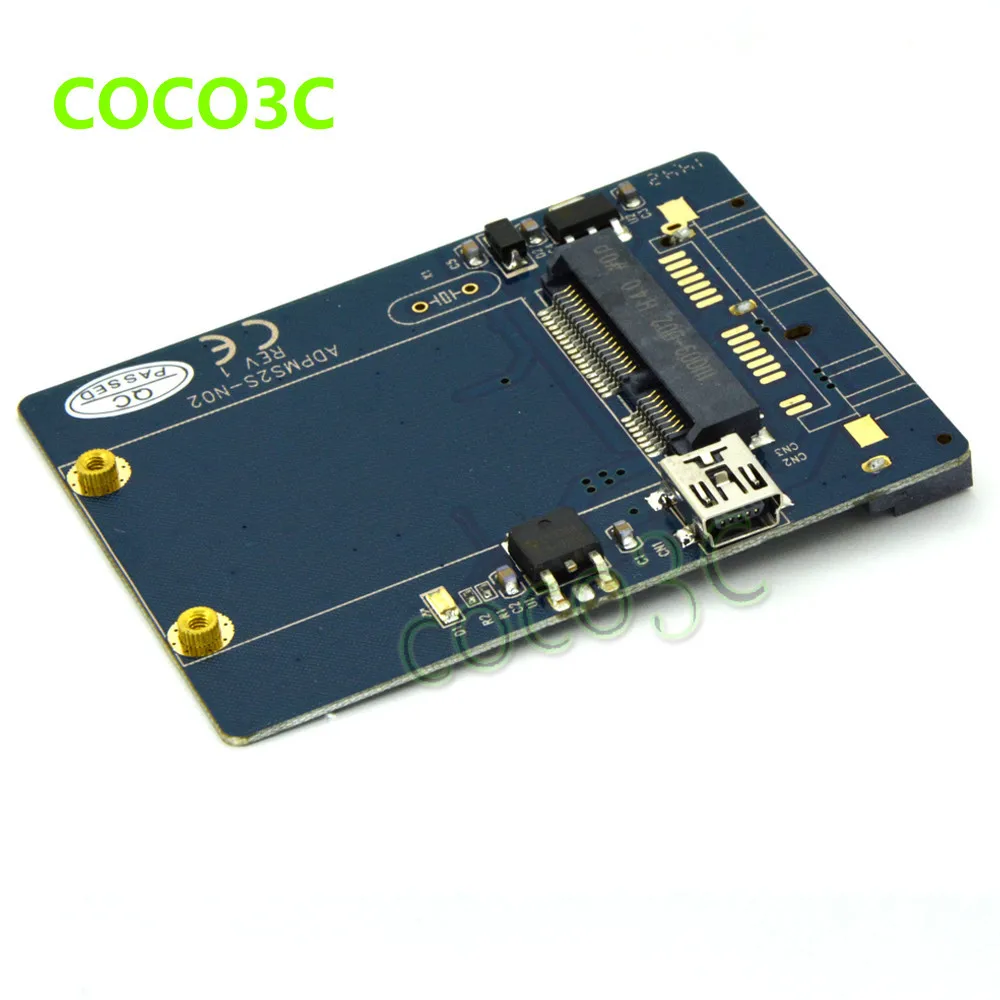 2 in 1 USB 2.0 to mini PCIe slot card for mini PCIe WIFI wireless network card Test Tool SATA to MSATA SSD adapter (3)