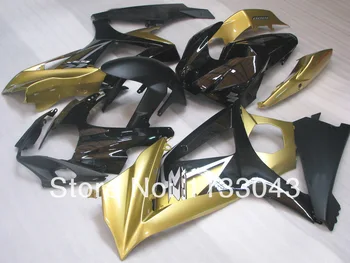 

7#1tb2 Fairing For SUZUKI GSX-R1000 K7 07 08 GSX R1000 GSXR 1000 NEW K7 07-08 Black Gold GSXR1000 2007 2008 Body