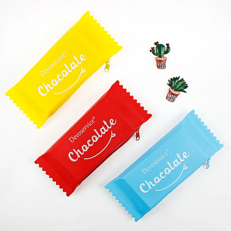 

Cute Cartoon Jelly Color Pen Case Pencil Bag Canvas School Stationary Receive Makeup Pouch Cosmetics Case Office School Supply