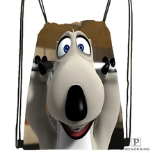 Custom короткометражные мультфильмы Бернард Полярный походная сумка на шнурке милый рюкзак дети ранец(черный Назад) 31x40 см#180531-02-29