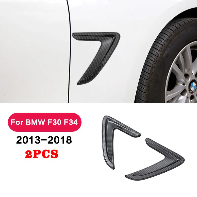 2 шт. украшения боковые зеркала автомобиля, устанавливаемое на вентиляционное отверстие в салоне автомобиля накладка наклейка на крыло для BMW 3 серии F30 F34 3GT 2013- автомобиль-Средства для укладки волос - Название цвета: F