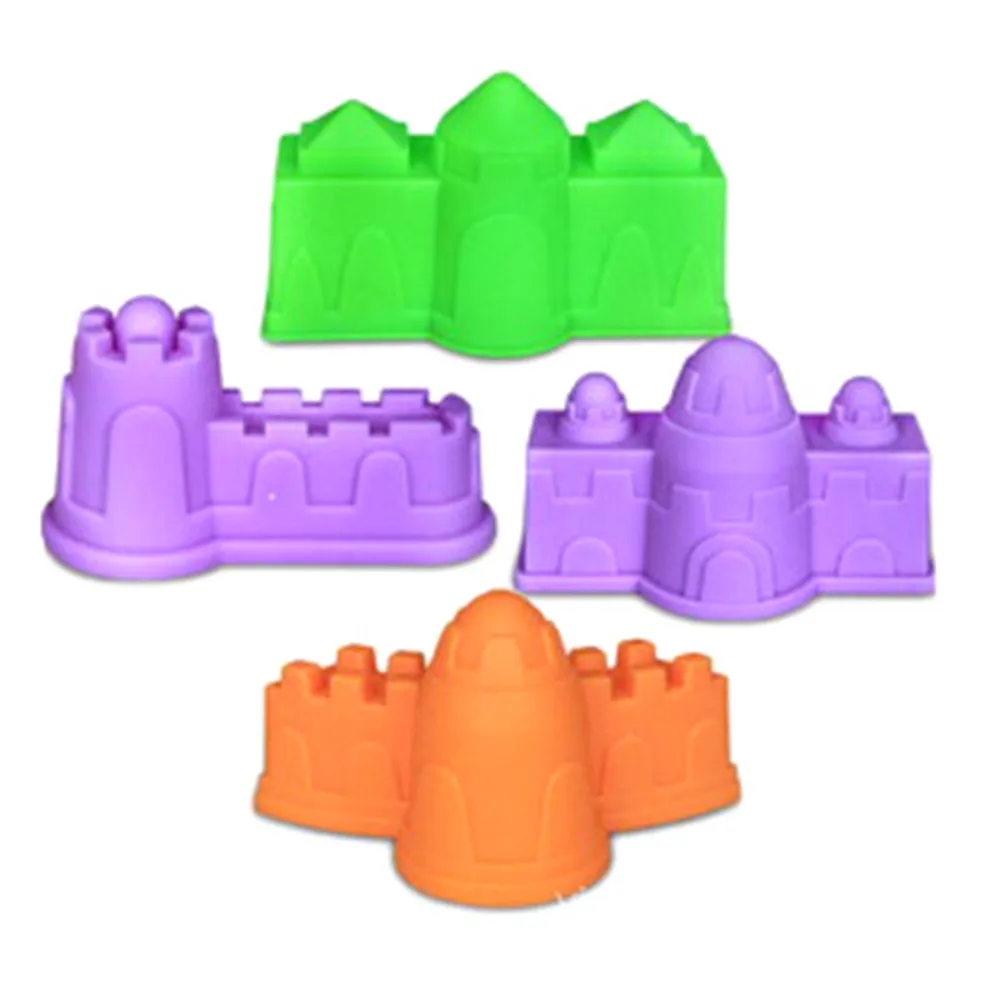 

4PCS DIY Educational Toys Indoor Magic Play Sand Castle Models Building Dynamic Magic Sand Clay Model Building Toys