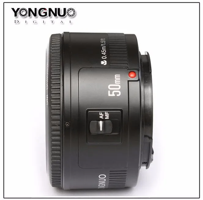 YONGNUO YN50MM F1.8 с большой апертурой фиксированный объектив с автофокусом для Canon DSLR камера 70D 5D mark III полная Рамка ПОРТРЕТНАЯ ФОТОГРАФИЯ