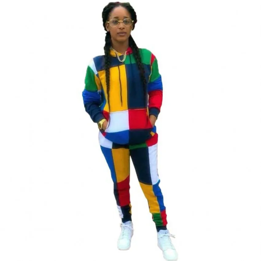 Женский комплект одежды из 2 предметов Dashiki облегающее платье с принтом и брюки в