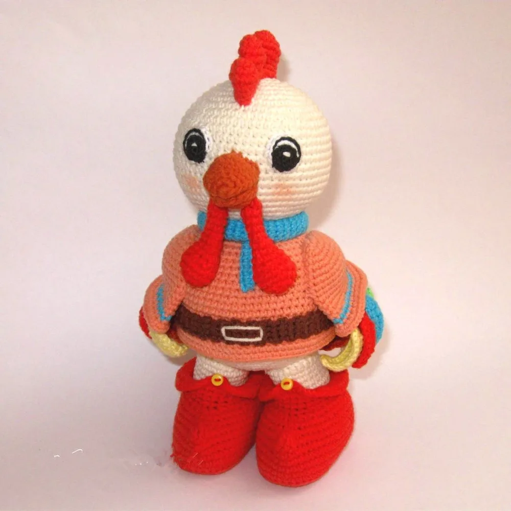 Крючком игрушки amigurumi погремушка ручной работы кукла петух Номер модели JSZ0029