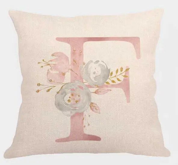 Розовая Подушка "фламинго" украшение Luminaria Kussen 26 шт. буквы шары в виде алфавита печать садовая Подушка для дня рождения - Цвет: A12