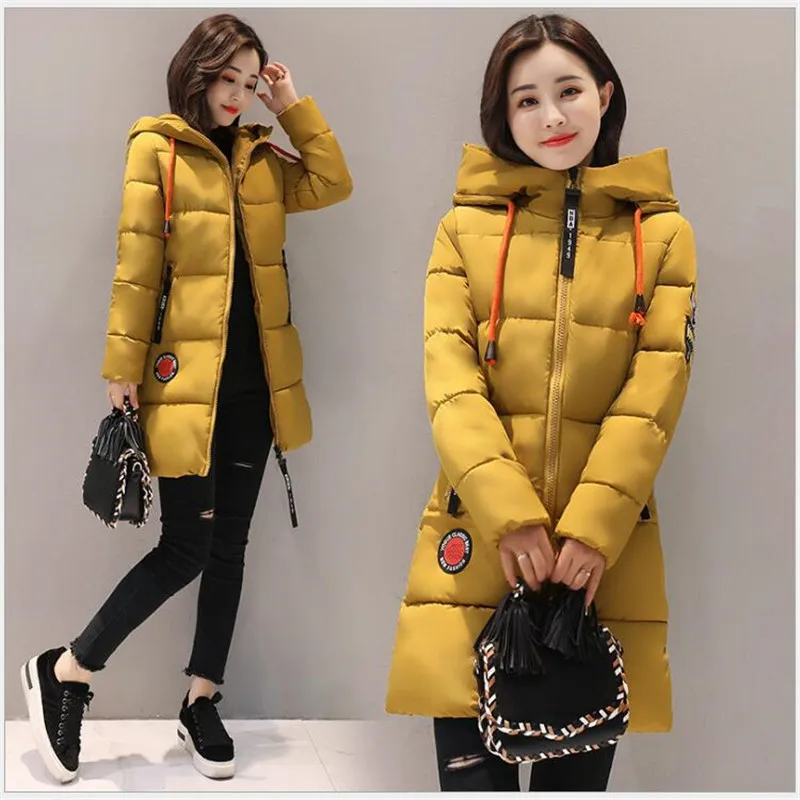 2019 Winter jacket women Thick Long Women Parkas Hooded Female Outwear Coat Down Cotton Padded Snow Wear K037