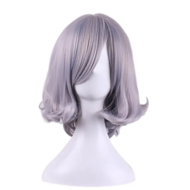WoodFestival серый парик короткие косплей женские парики синтетические с челкой