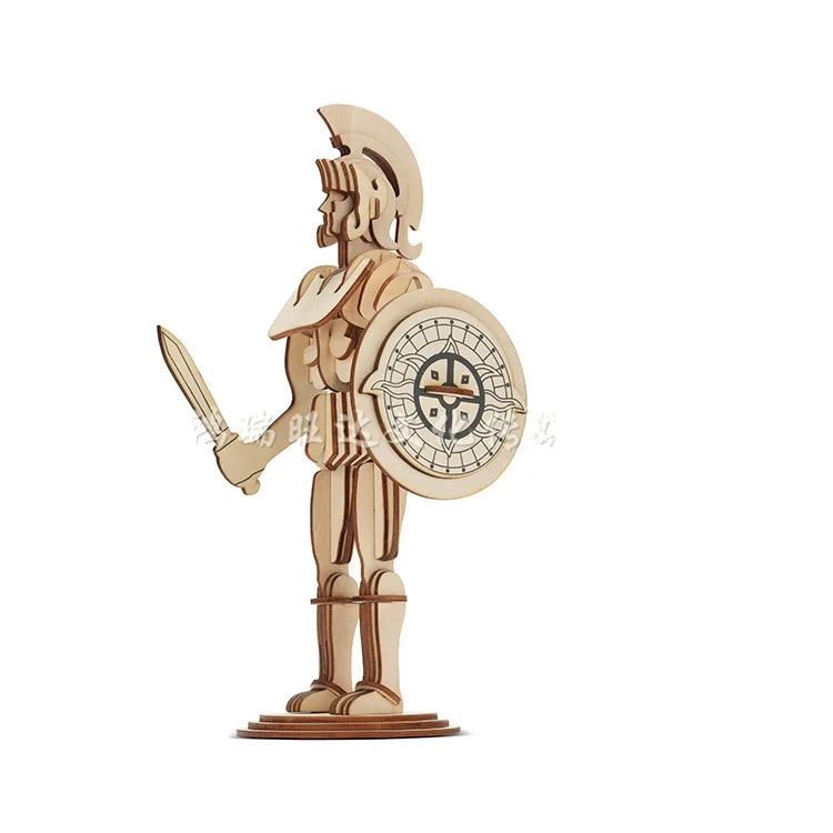 

Creative DIY Action Figures Assembly Kit Wooden 3D Puzzle Robot Soldiers Model Toys Kids Teens DIY Eductionnal Toys Mechanical