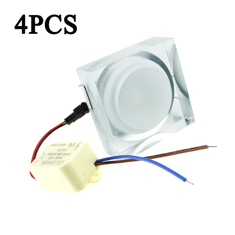 Downlight + Motorista Teto de Cristal Armário da Escada para a Sala de Estar do Hotel Praça Levou Spot Light 1 w 3 Arandela 110 v 220 iq 4 Pcs 2 China downlight square Suppliers
