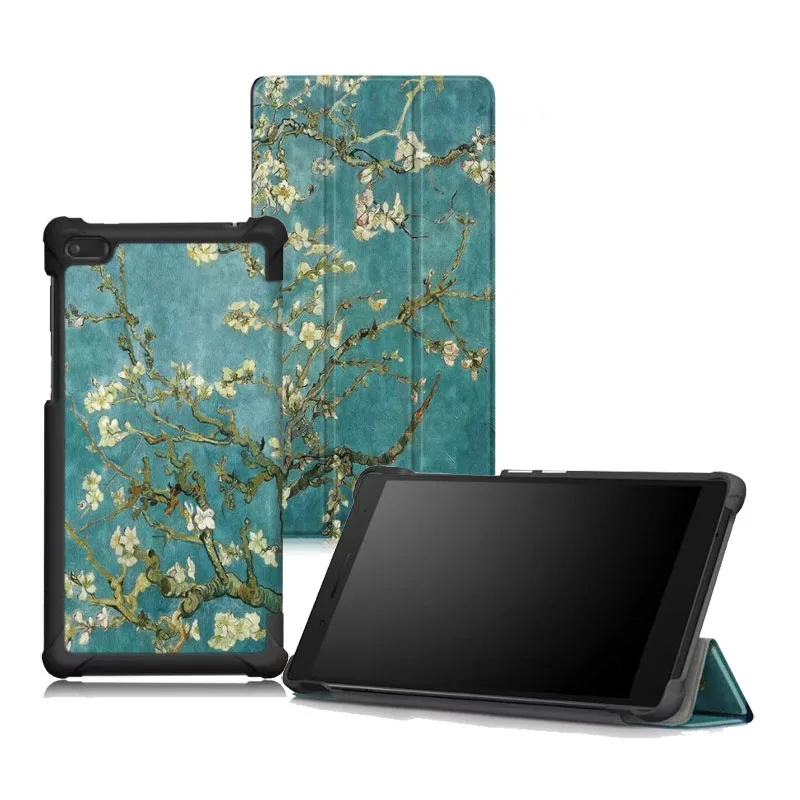Тонкий печати чехол для Lenovo Tab 4 7 tb7504f tb7504n tb7504x Флип Стенд PU чехол TB-7504(30 шт./лот