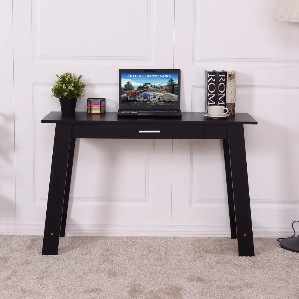 Giantex 43,5 "письменный стол рабочая зона ящик мебель для дома и офиса коммерческих мебель HW54813BK