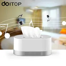 DOITOP Tissue Box Bluetooth Speaker Wireless Stereo Music Soundbox Speaker Phone Stand Function Support TF card Novelty Gifts