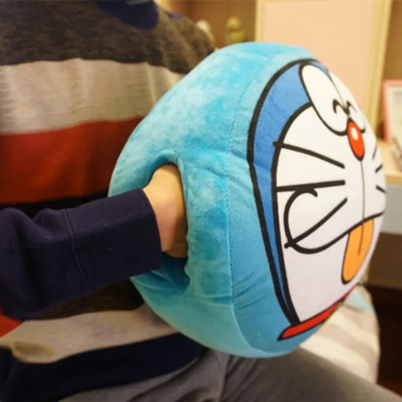 1pc Kawaii Plush Doraemon Hand Warmer Laugh Tongue Thrust 2 Kinds Of Expressions Doraemon Toys Birthday Gifts