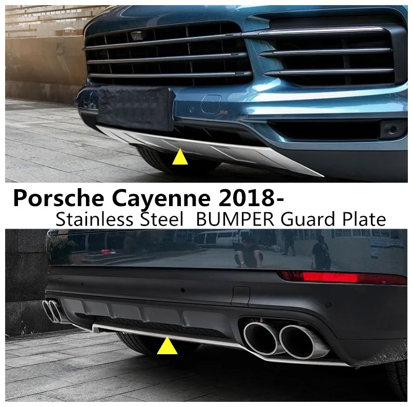 For Porsche Cayenne 2018 2019 BUMPER Guard Plate High Quality Car Front