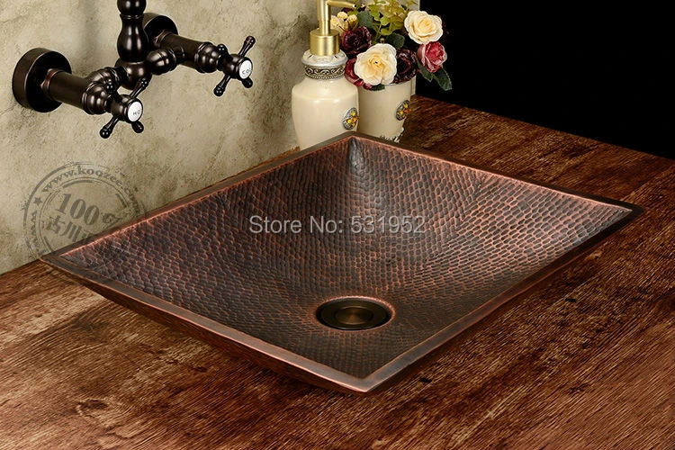 heuvel Uitwisseling Gewend aan Gratis Verzending Mode wastafel, rechthoekige Wastafel, handgemaakte Koperen  Spoelbak, Antiek Brons Wastafel, Messing Wastafelblad,  groothandel|countertop basins|wash basinbronze basin - AliExpress