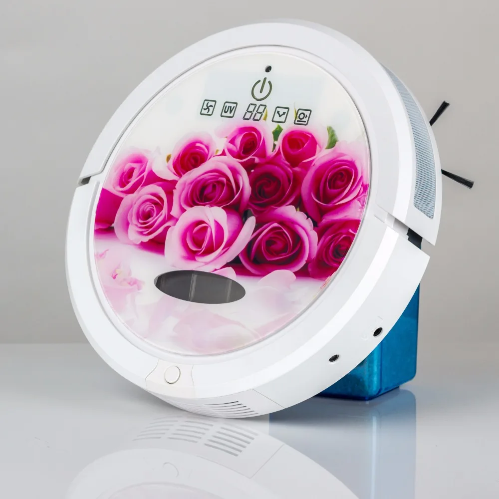 

Free To Portugal and Spain Tax Include Romantic Love ColorAspiradora Robot Vacuum Cleaner Which can work on the Black Carpet