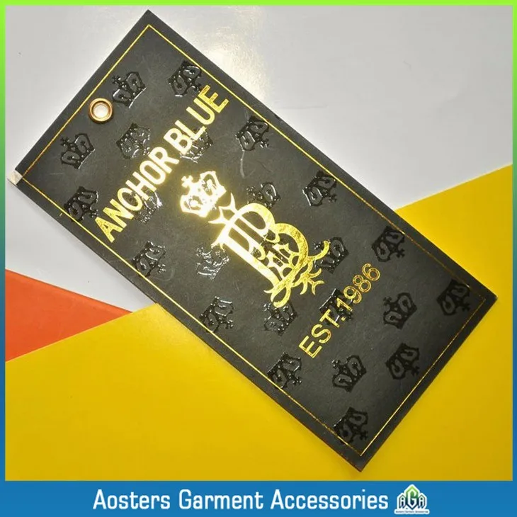 gold stamping UV oil swing tag