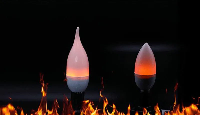 Светодио дный пламя лампы E14 E27 B22 свечки Кукурузы 3528 7 Вт 9 Вт динамический эффект моделирования Пламя Лампочки три режима светодио дный