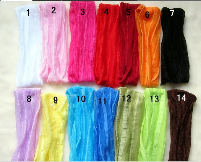 

New Arrival Baby Soft silk Satin Ribbon Headband Silky Elastic Stretchy Head Wear FOE Hair Accessories Free Shipping 200pcs/lot