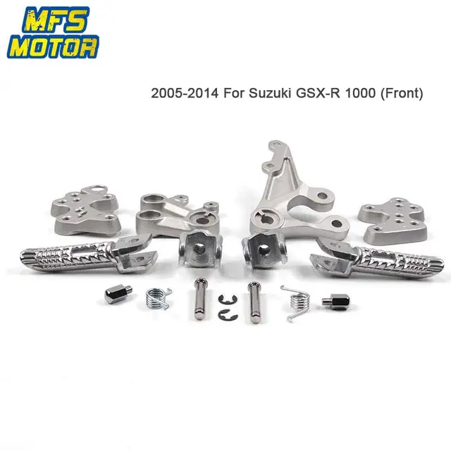 Front Rear Passenger Foot Pegs For Suzuki GSXR1000 GSXR750 GSXR600