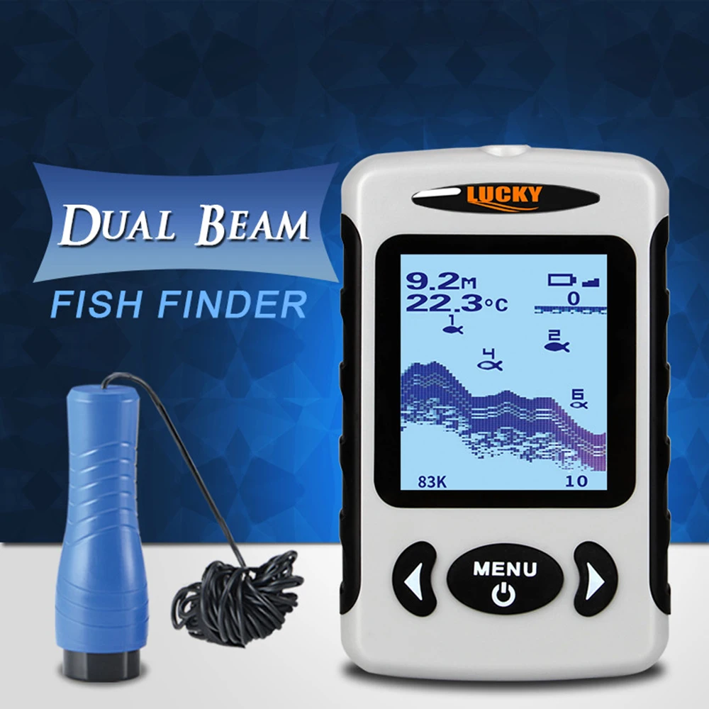 LUCKY FF718D Ice 2.2" LCD Portable Fish Finder Frequency 100M Fish