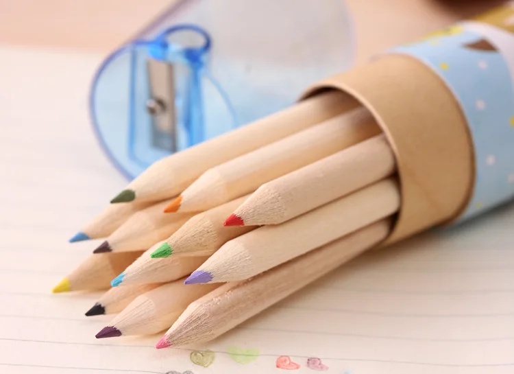 12 шт./компл. Набор цветных карандашей рисунки по дереву цветные карандаши с точилкой для студента для искусства раскрашивания для рисования граффити поставок