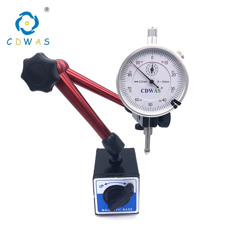 

Height 350mm Big Universal Flexible Magnetic Base Holder Stand Tool and 0-10mm CDWAS Dial Indicator Lever Measuring Tool Set