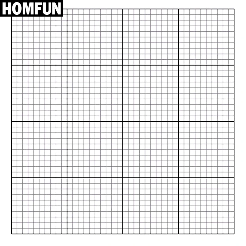 

HOMFUN Square/Round Diamond Painting Canvas Cross Stitch, Specified/Custom Size White Canvas,Diamond Embroidery,Plaid Gift