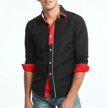 Мужская рубашка Весенняя новая популярная цветная одежда, рубашки, модные повседневные мужские рубашки с длинными рукавами в стиле пэчворк